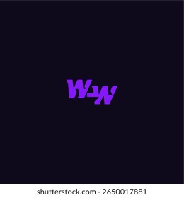 legal e desportivo design WW com estilo monograma arrojado letra techno logotipo esporte