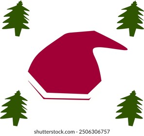 Cool square shaped santa hat vector 