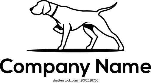 Cool Standing Hunter Dog Logo