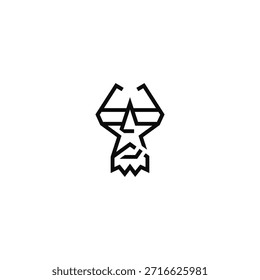Chico estrella fresco con diseño de logotipo de gafas.
