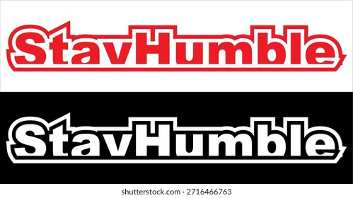 cool STAY HUMBLE text vector, sticker print design.