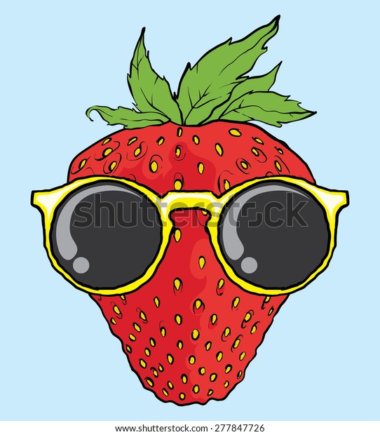 Cool Strawberry Sunglasses Vector Illustration Stock Vector (Royalty ...