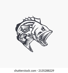 cool stripped bass vector logo