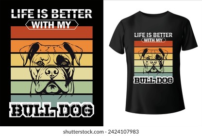 A cool, stylish, trendy dog t shirt design
