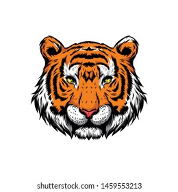 cool sumatran tiger head vector