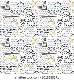 Cool Summer Doodle Sea Life