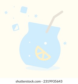 Cool summer drinks and ice cream background.