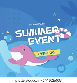 Coole Sommer Event Illustration Vorlage 