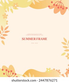 a cool summer frame illustration