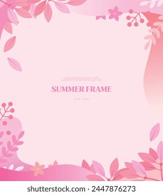 a cool summer frame illustration