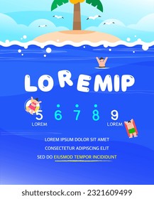 Cool Summer Holiday Information Template 
