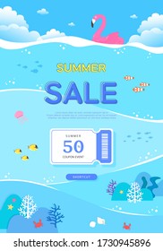 Cool summer holiday shopping pop up