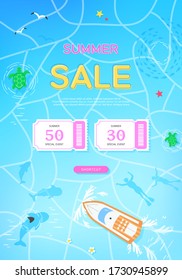 Cool summer holiday shopping pop up