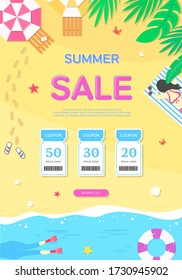 Cool summer holiday shopping pop up