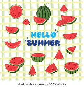Cool summer image, watermelon, summer fruit