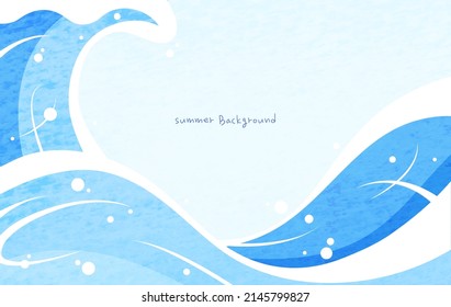 Cool Summer Line Background Illustration 