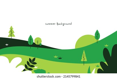 Cool Summer Line Background Illustration 