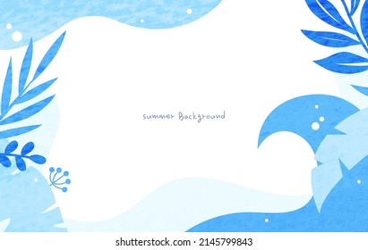 Cool Summer Line Background Illustration 