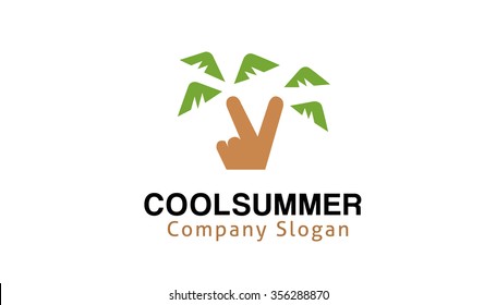 Cool Summer Logo Design Illustration