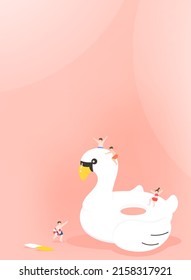 Cool Summer Minimal Background Illustration 