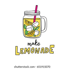 Cool summer print with lemonade