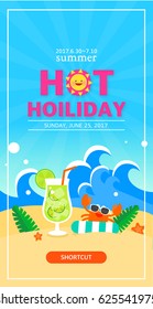Cool summer sea and beach