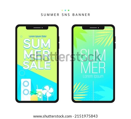 Cool Summer Shopping Mobile Event Banner