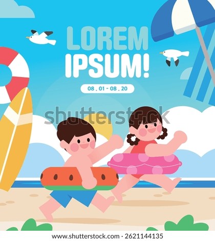 a cool summer shopping template
