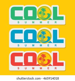 Cool Summer Surf Typography, T-shirt Graphics, Vectors