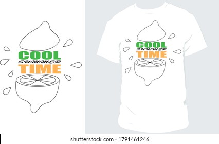 Cool Summer time t-shirt design vector art and illustration