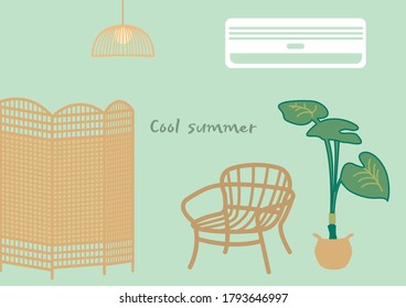 Cool Summer Trendy Ratan Interior