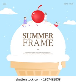 Cool Summer Welcoming Frame Design