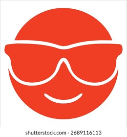 Cool Sun with Sunglasses Design for Fun Summer or Beach Concept