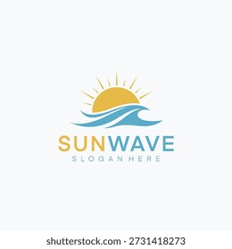 Logo fresco del sol y de las olas