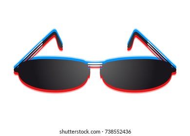 cool sunglasses color effect art