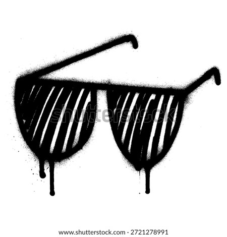 Cool Sunglasses Graffiti with Dripping Spray Paint Style