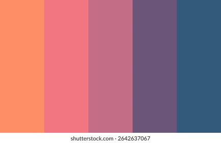 Cool Sunset in Ocean Color Palette