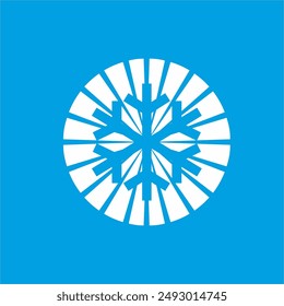 Diseño de logotipo con estrella en el espacio negativo.