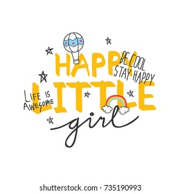 Cool t shirt design in doodle style with patches and hand written quotes