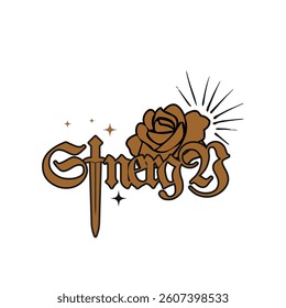 cool tattoo lettering vector design illustration
