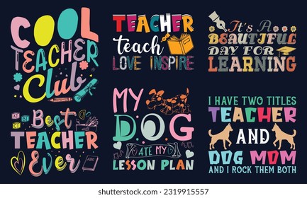 Cool teacher club. best teacher ever, Back to School T Shirt Design