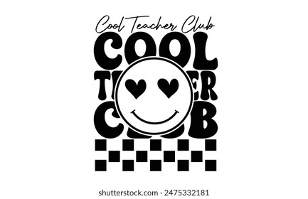 Cool Teacher Club PNG T-Shirt Design