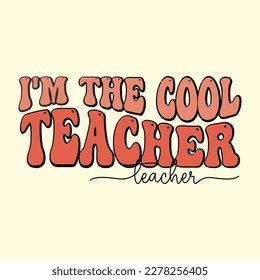 Soy el diseño de camisetas de un profesor genial, archivo de vectores 
