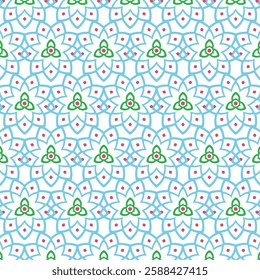 Cool teal floral mandala pattern with symmetry