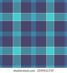 Cool teal and navy blue plaid pattern.  Perfect for textile designs, website backgrounds, or crafting projects. This seamless texture evokes a feeling of comfort and style.