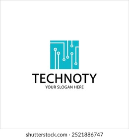 Cool Technology Minimalist Logo Design 