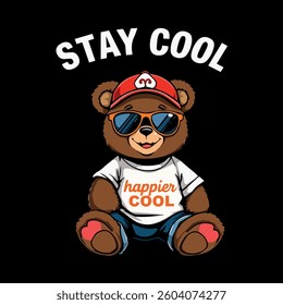 Cool Teddy Bear with Sunglasses and Cap