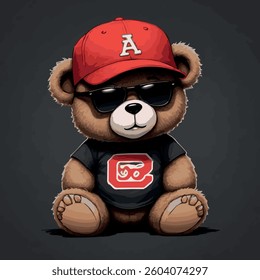 Cool Teddy Bear with Sunglasses and Cap