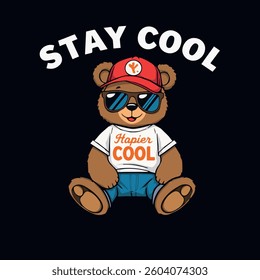 Cool Teddy Bear with Sunglasses and Cap