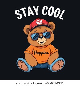 Cool Teddy Bear with Sunglasses and Cap